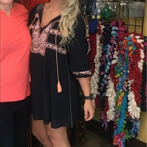 Free People Navy Dress + Slip